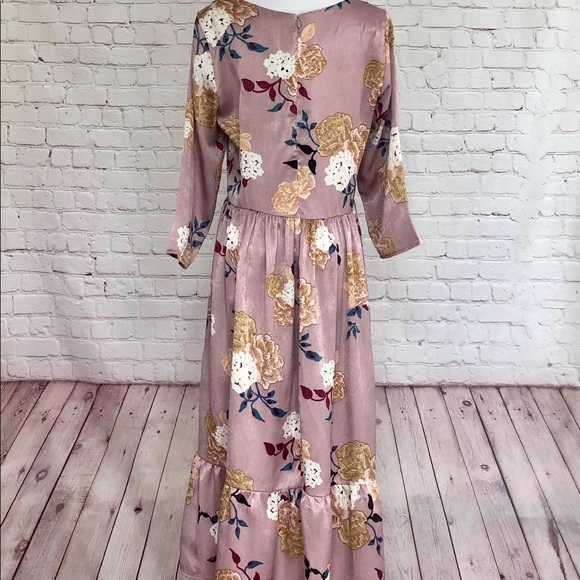 Mauve Floral Dress - Picture 7 of 8